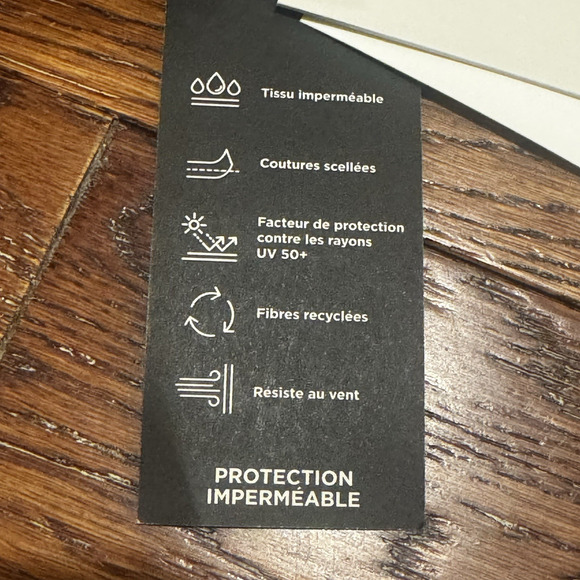 Tilley Packable Hooded Poncho NWT Womens L/XL Beige Waterproof Fabric UPF 50+ - Picture 14 of 15